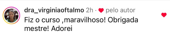 Depoimento da Dra. Virgínia, médica: fiz o curso, maravilhoso