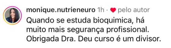 Depoimento de Monique, nutricionista: estudar bioquímica dá muito mais segurança profissional, o curso é um divisor